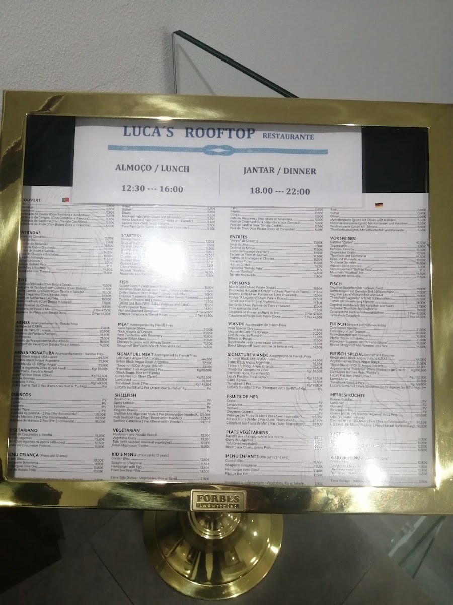 Menu Luca’S Rooftop Restaurant-5
