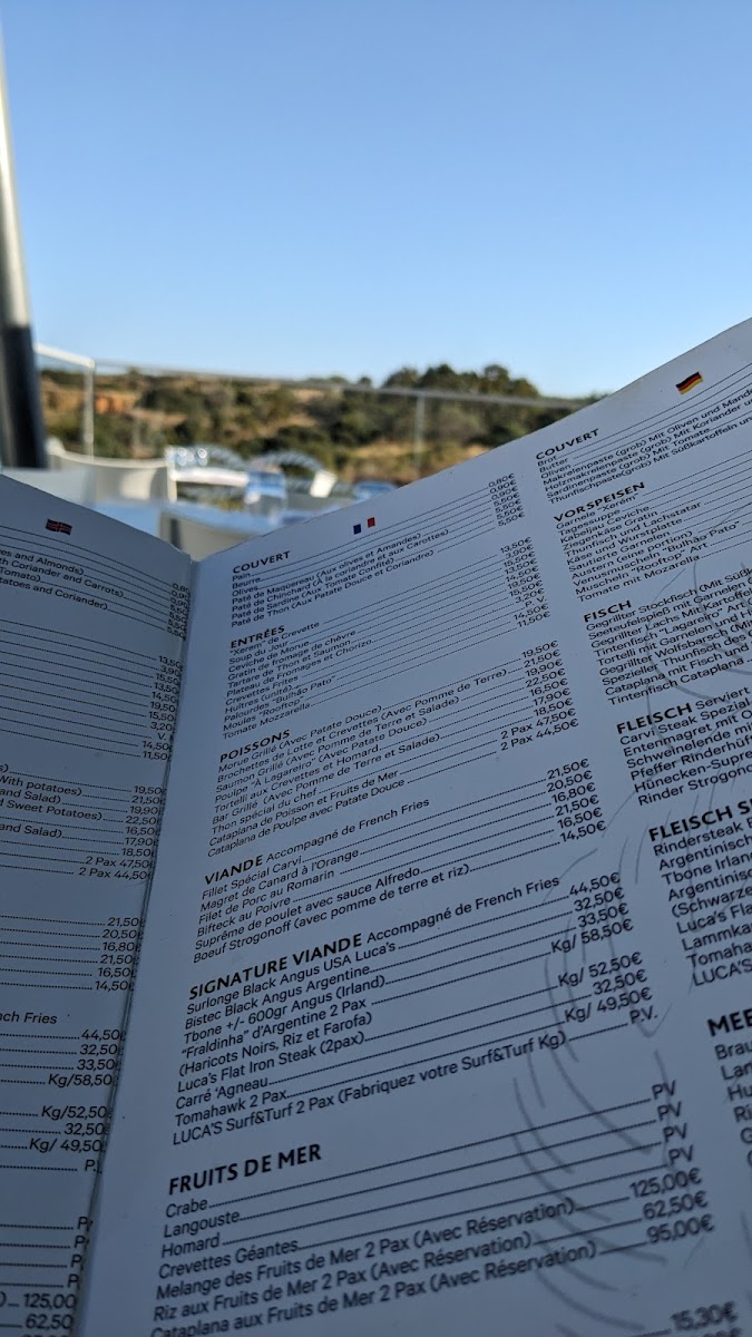 Menu Luca’S Rooftop Restaurant-8